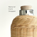 Bamboo flask with Natural Cork Stopper