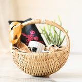 Half Moon Wicker Gift Basket