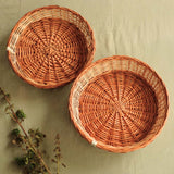 DaisyLife simple round wicker basket for festive season, storing sweets