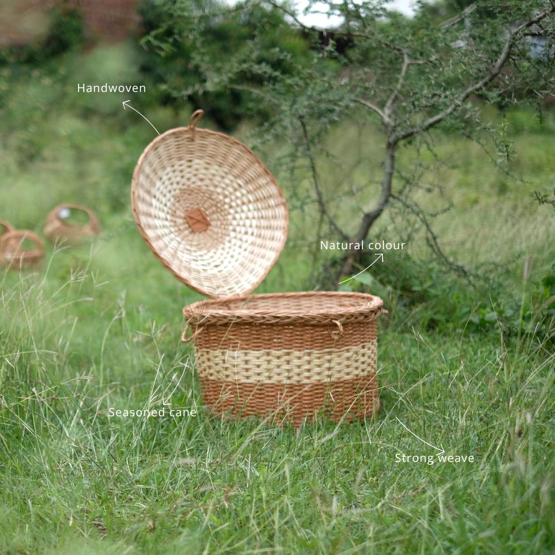 DaisyLife Wicker WIde Storage Basket