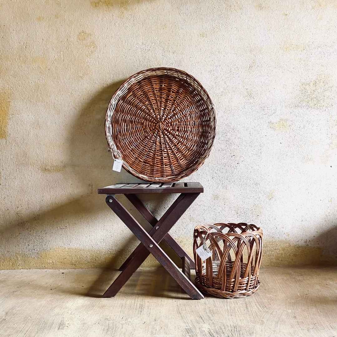 DaisyLife natural wicker Plate Baskets for storage dining table and kitchen