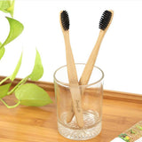 Natural Bamboo Toothbrush with Activated Charcoal Bristles