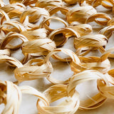 Close up of DaisyLife natural Bamboo Ring Curtains for house décor
