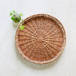 DaisyLife natural wicker Plate Baskets for storage dining table and kitchen