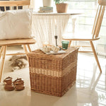 Close up of Wicker Box- Laundry Basket