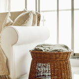 Comfortable cat wicker basket